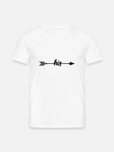 Pfeil His - Männer T-Shirt - Weiß