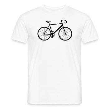 Road bike various colors - Men's T-Shirt - white - Front - AI Model Male 178 dark (178cm)