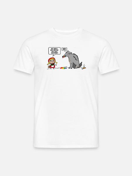 Little Red Riding Hood | Wolf | Unicorn Fairy Tale - Männer T-Shirt - Weiß