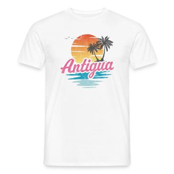 Antigua - Männer T-Shirt - Weiß - Vorne - AI Model Male 178 dark (178cm)