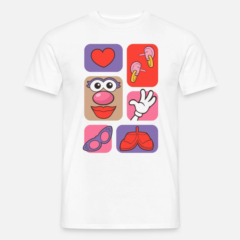 Mrs. Potato Head Einzelne Körperteile - Männer T-Shirt - Weiß