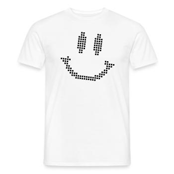 smiley - Men's T-Shirt - white - Front - AI Model Male 178 dark (178cm)