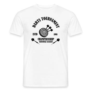 Dart Tournament Champions Chip Design - Men's T-Shirt - white - Front - AI Model Male 178 dark (178cm)