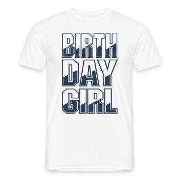 Fille d’anniversaire - T-shirt homme - blanc - Devant - AI Model Male 178 dark (178cm)