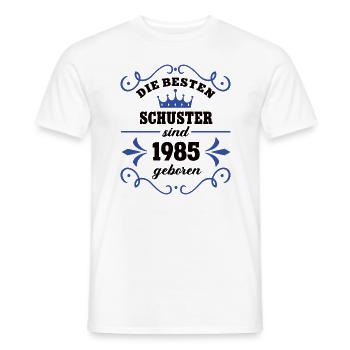 Schuster Geburtstag Jahrgang 1985 Kollege Geb - Männer T-Shirt - Weiß - Vorne - AI Model Male 178 dark (178cm)