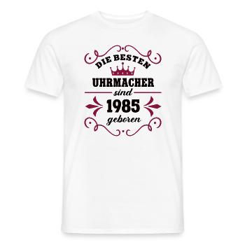 Uhrmacherin Geburtstag Jahrgang 1985 Kollegin - Männer T-Shirt - Weiß - Vorne - AI Model Male 178 dark (178cm)