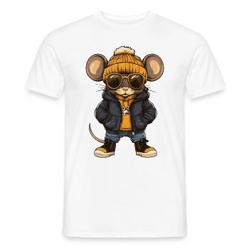 Maus Cool Comic - Männer T-Shirt - Weiß - Vorne - AI Model Male 178 dark (178cm)
