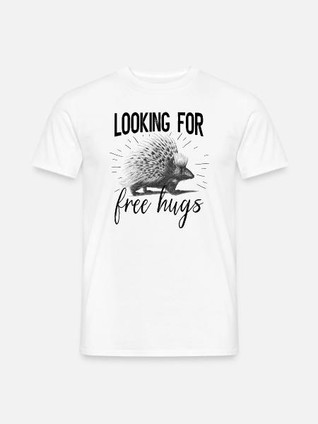 Stachelschwein - Männer T-Shirt - Weiß