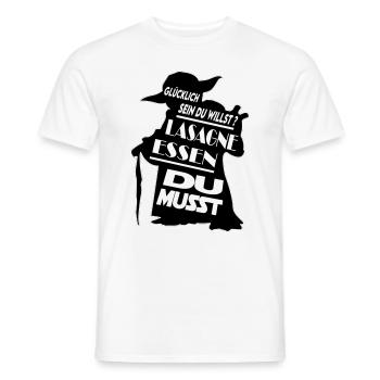 Sprüche Essen Fast Food Lasagne - Männer T-Shirt - Weiß - Vorne - AI Model Male 178 dark (178cm)