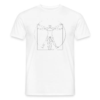 Homo Vitruvianus - Men's T-Shirt - white - Front - AI Model Male 178 dark (178cm)