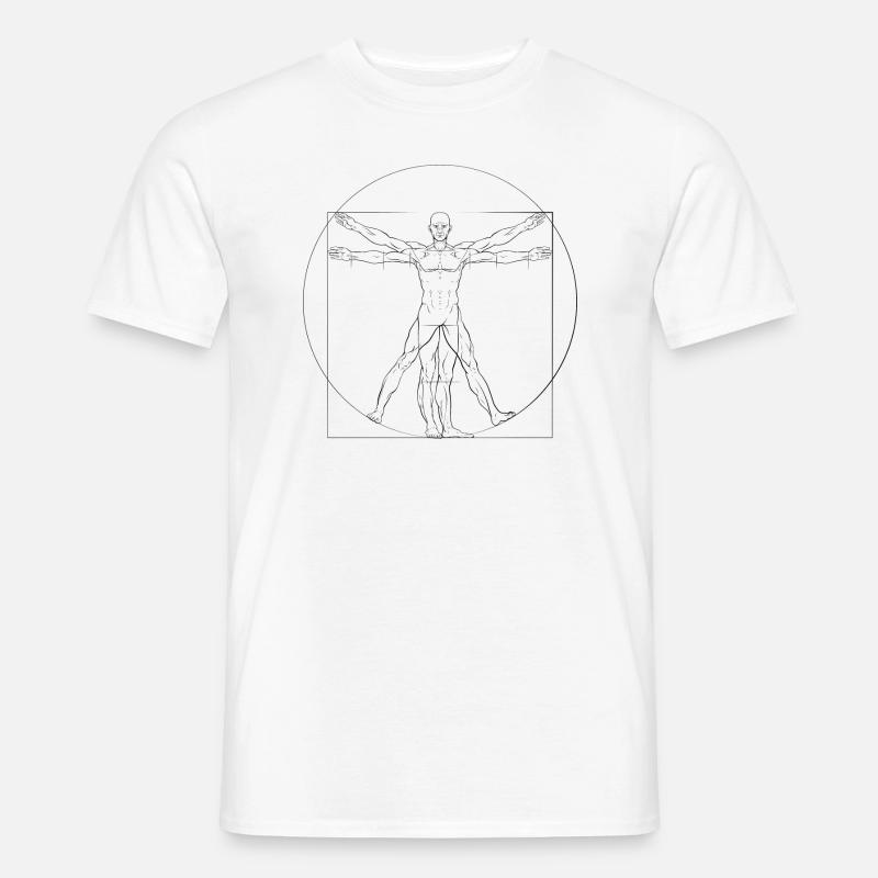 homo vitruvianus - Männer T-Shirt - Weiß