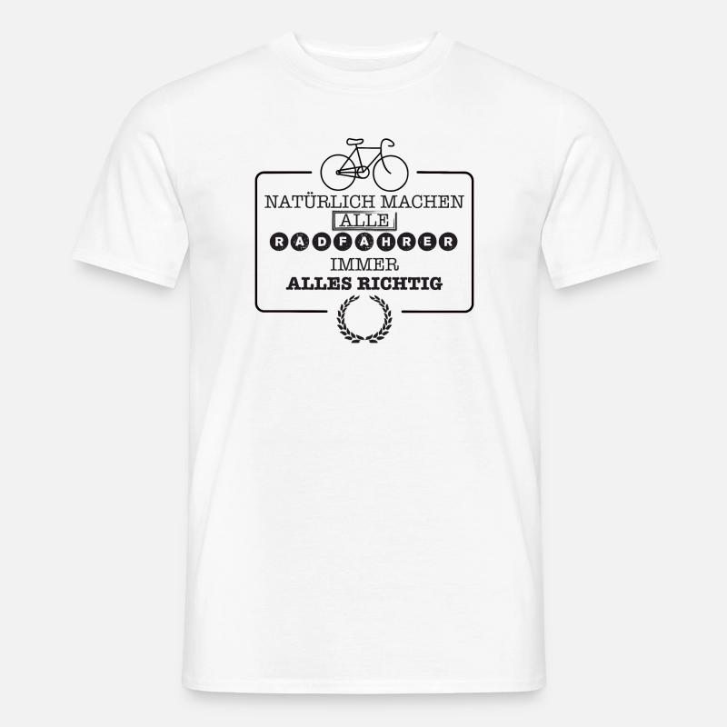 Radfahrer - Männer T-Shirt - Weiß