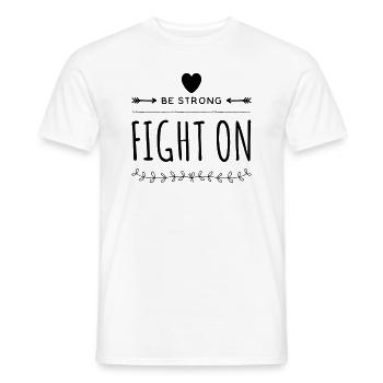 Soyez un combat fort sur la lutte contre le cancer - T-shirt homme - blanc - Devant - AI Model Male 178 dark (178cm)
