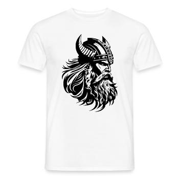 Viking Head Warrior Viking - Men's T-Shirt - white - Front - AI Model Male 178 dark (178cm)