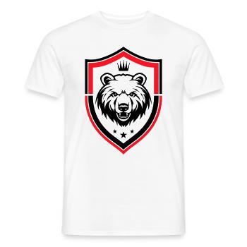 Icône des armoiries du grizzli - T-shirt homme - blanc - Devant - AI Model Male 178 dark (178cm)