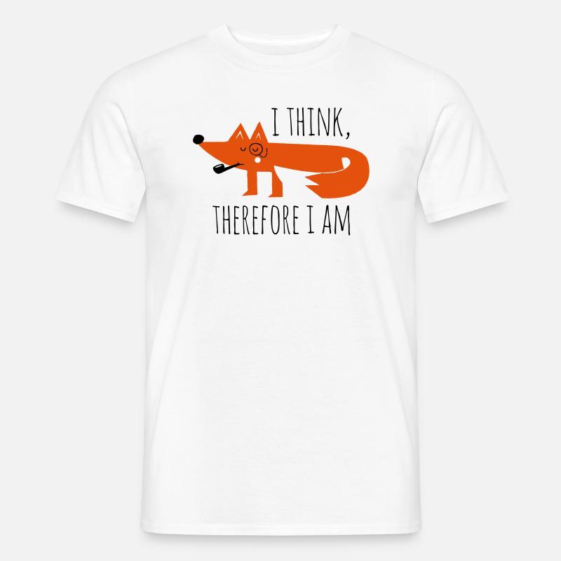 Fuchs Fox Philosophie sprüche geek nerd - Männer T-Shirt - Weiß