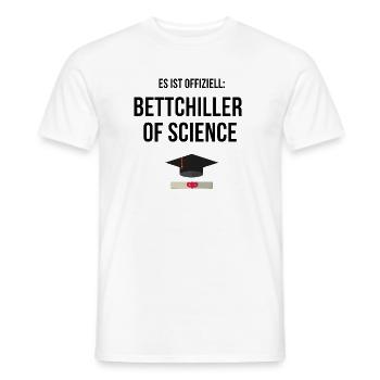 Bachelor of Science Bettchiller Uni Abschluss - Männer T-Shirt - Weiß - Vorne - AI Model Male 178 dark (178cm)