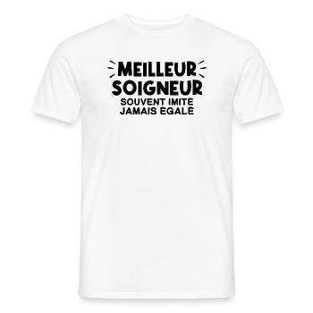 Soigneur | Je suis le meilleur Soigneur - T-shirt homme - blanc - Devant - AI Model Male 178 dark (178cm)