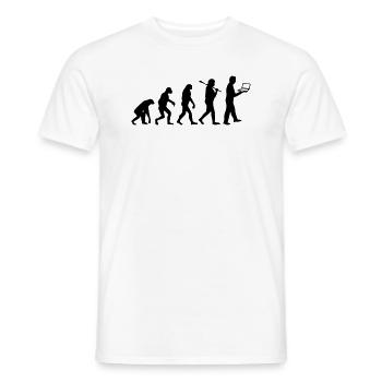 NERD EVOLUTION - T-shirt homme - blanc - Devant - AI Model Male 178 dark (178cm)
