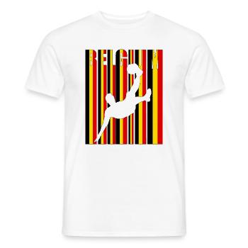 Fußballspieler Belgien Weltmeisterschaft - Männer T-Shirt - Weiß - Vorne - AI Model Male 178 dark (178cm)