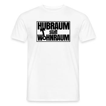 Hubraum statt Wohnraum Tuner Spruch für Mechaniker - Männer T-Shirt - Weiß - Vorne - AI Model Male 178 dark (178cm)