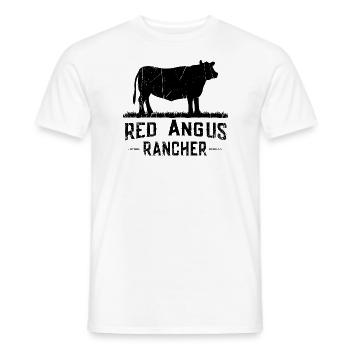 Red Angus Rancher - Kuhbauer - Männer T-Shirt - Weiß - Vorne - AI Model Male 178 dark (178cm)