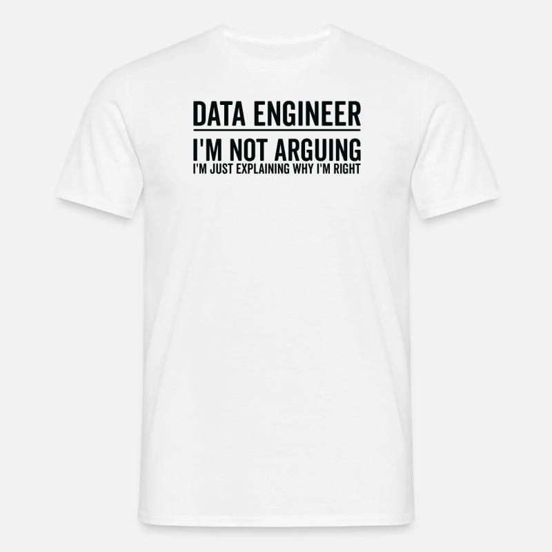 Just Explaining - Data Engineer - Men's T-Shirt - white