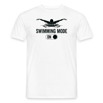 Mode Natation activé - Nager nager - T-shirt homme - blanc - Devant - AI Model Male 178 dark (178cm)