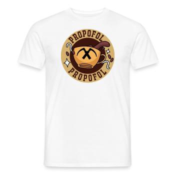 Propofol Barista - Laryngoscope Anesthesia Anesthesia - Men's T-Shirt - white - Front - AI Model Male 178 dark (178cm)