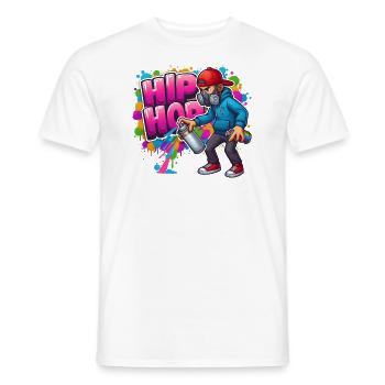 Hip Hop Graffiti - Men's T-Shirt - white - Front - AI Model Male 178 dark (178cm)