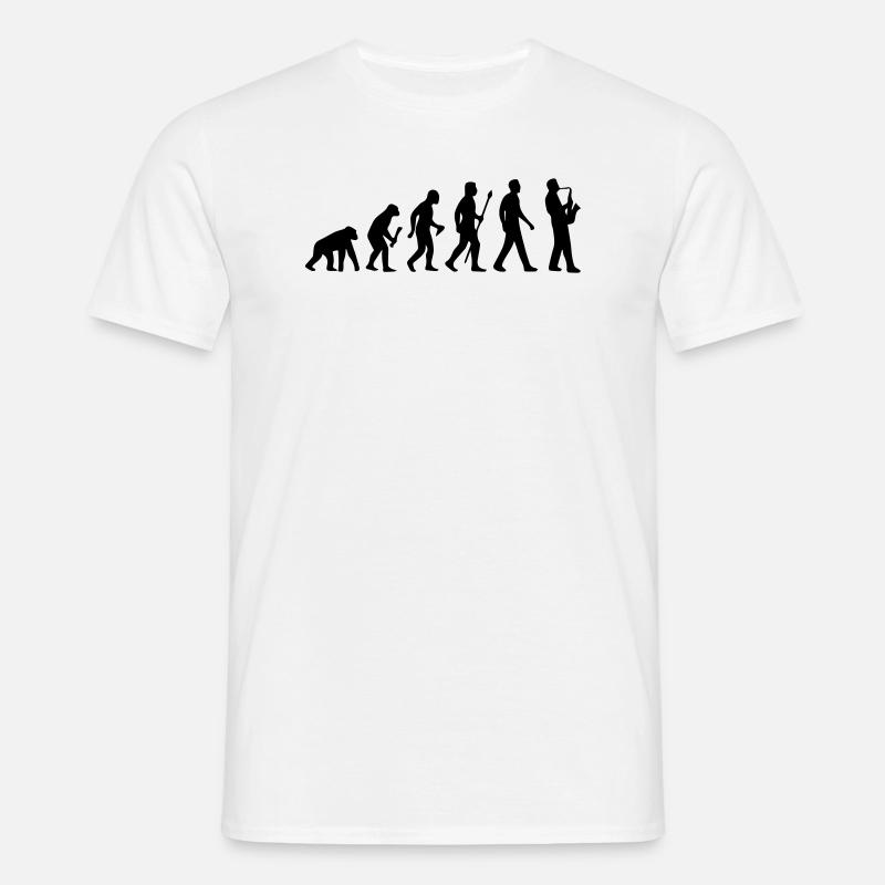 JAZZ EVOLUTIONSTHEORIE SHIRT! - Männer T-Shirt - Weiß