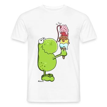 Grenouille avec glace - T-shirt homme - blanc - Devant - AI Model Male 178 dark (178cm)