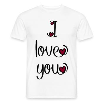 I love you - Männer T-Shirt - Weiß - Vorne - AI Model Male 178 dark (178cm)