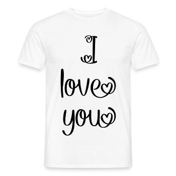 I love you - Männer T-Shirt - Weiß - Vorne - AI Model Male 178 dark (178cm)