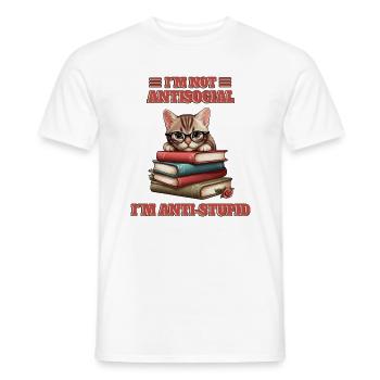 Schlaue Baby Katze - Männer T-Shirt - Weiß - Vorne - AI Model Male 178 dark (178cm)