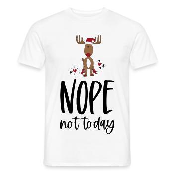 Drôle d’orignal pour Noël - T-shirt homme - blanc - Devant - AI Model Male 178 dark (178cm)