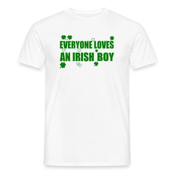 everyone loves an irish boy - Men's T-Shirt - white - Front - AI Model Male 178 dark (178cm)