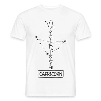 Capricorn - Steinbock Sternzeichen - schwarz - Männer T-Shirt - Weiß - Vorne - AI Model Male 178 dark (178cm)