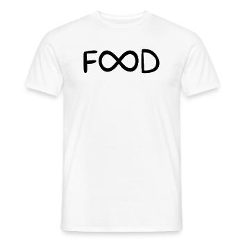 UNENDLICH VIEL ESSEN - Männer T-Shirt - Weiß - Vorne - AI Model Male 178 dark (178cm)