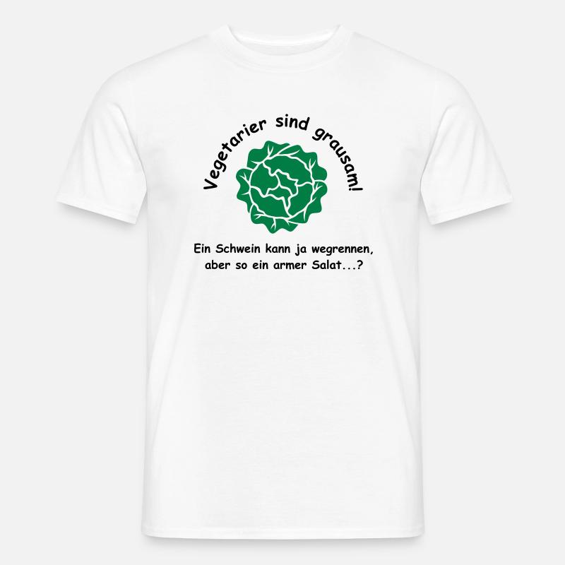 Vegetarier sind grausam - Männer T-Shirt - Weiß