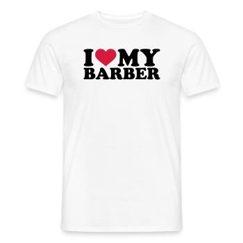 Barbier - Männer T-Shirt - Weiß - Vorne - AI Model Male 178 dark (178cm)