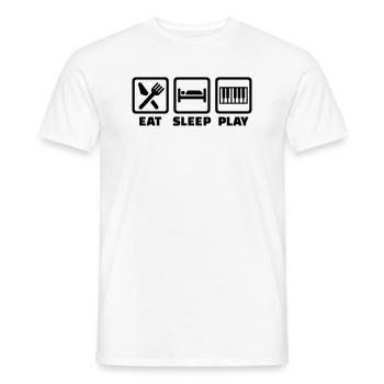 Eat Sleep Piano - T-shirt homme - blanc - Devant - AI Model Male 178 dark (178cm)