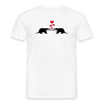 Badger - Men's T-Shirt - white - Front - AI Model Male 178 dark (178cm)