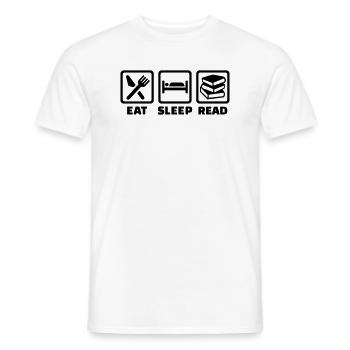 Lesen - Männer T-Shirt - Weiß - Vorne - AI Model Male 178 dark (178cm)