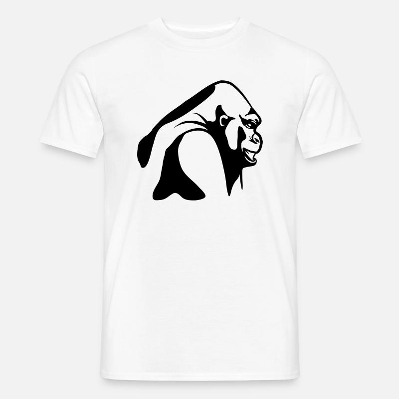 affe gorilla - Männer T-Shirt - Weiß