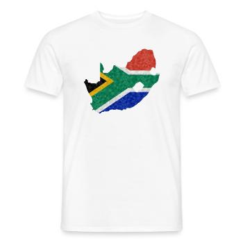 South Africa Flag Africa South African Flag - Men's T-Shirt - white - Front - AI Model Male 178 dark (178cm)