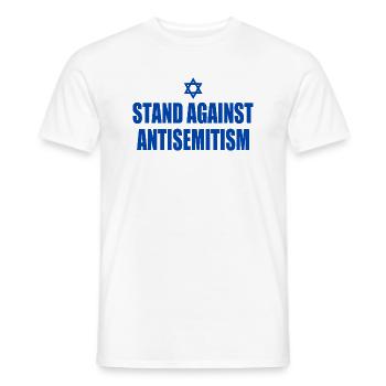 stand against antisemitism - T-shirt homme - blanc - Devant - AI Model Male 178 dark (178cm)
