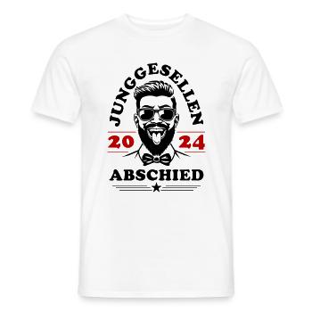Enterrement de vie de garçon 2024 - T-shirt homme - blanc - Devant - AI Model Male 178 dark (178cm)