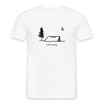 Camping Shirt Zelt Nacht Romantisch Roadtrip Reise - Männer T-Shirt - Weiß - Vorne - AI Model Male 178 dark (178cm)