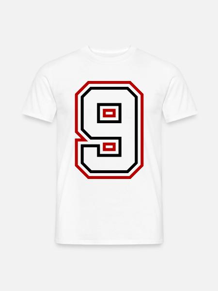 9 Number number - Men's T-Shirt - white